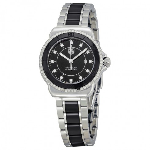 Tag Heuer Formula 1 Black Dial Steel and Ceramic Ladies Watch WAH1312.BA0867 watches