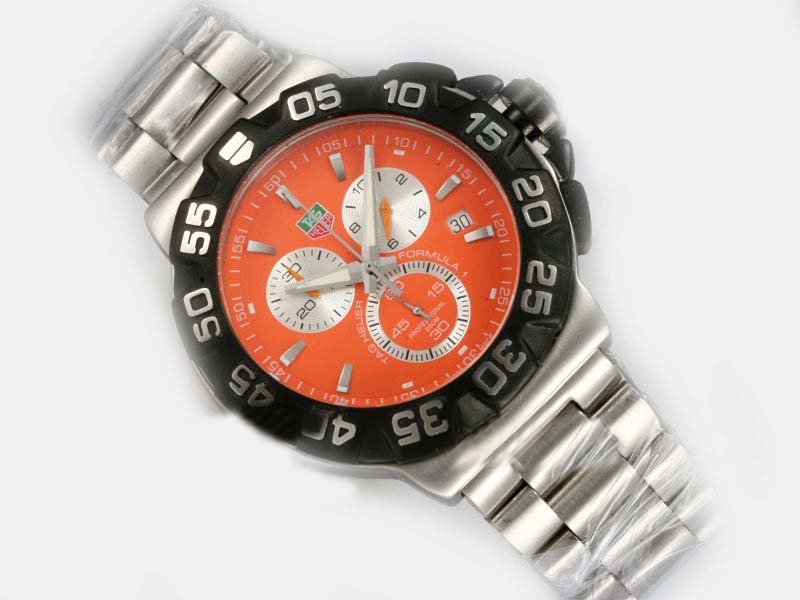 TAG Heuer Formula 1 CAC1112.BA0850 Orange Dial Stainless Steel Case 40mm Watch watches