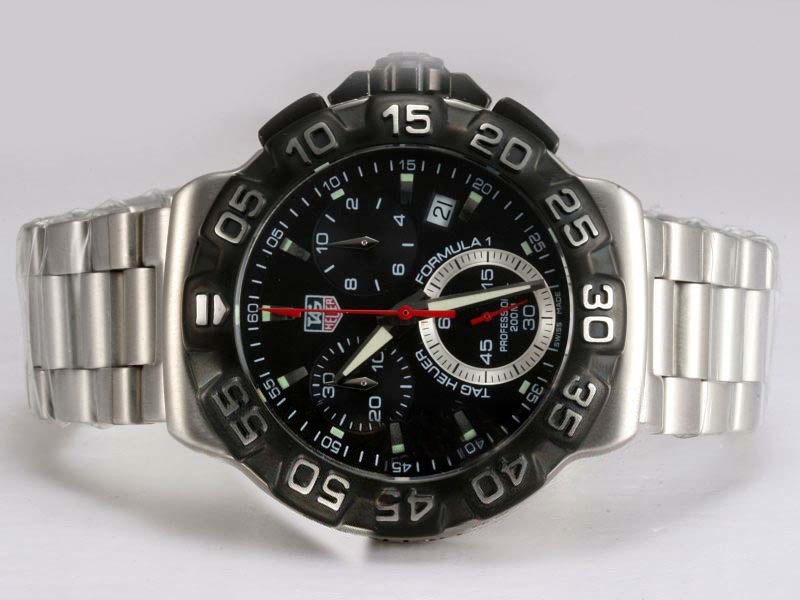 TAG Heuer Formula 1 RRv8776 Black Dial Quartz Chronograph 43mm Watch watches