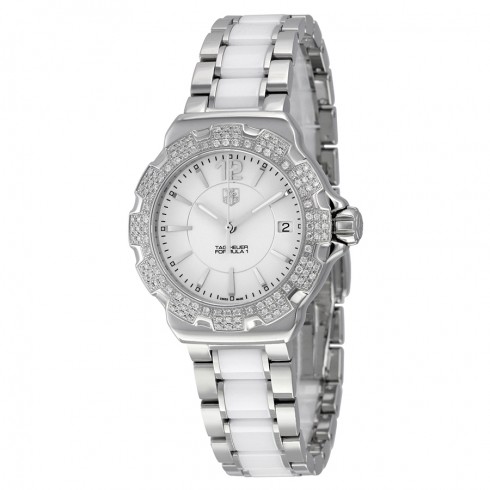 Tag Heuer Formula 1 White Dial Diamonds On Bezel Ladies Watch WAH1218.BA0861 watches