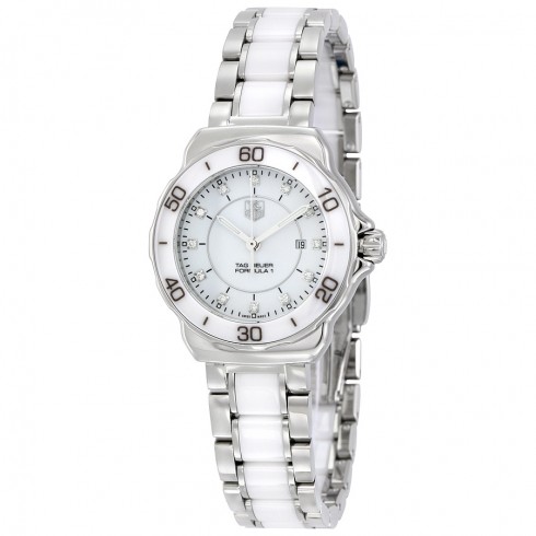 Tag Heuer Formula 1 White Dial Stainless Steel White Ceramic Ladies Watch WAH1315.BA0868 watches