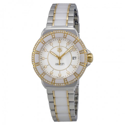 Tag Heuer Formula 1 Diamond Dial Steel and Ceramic Ladies Watch WAH1221BB0865 watches