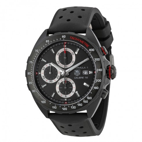 Tag Heuer Formula One Chronograph Black Dial Black Rubber Men's Watch CAZ2011FT8024 watches