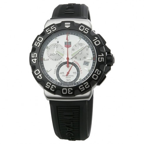 Tag Heuer Formula One Chronograph Steel Black Rubber Men's Watch CAH1111.BT0714 watches