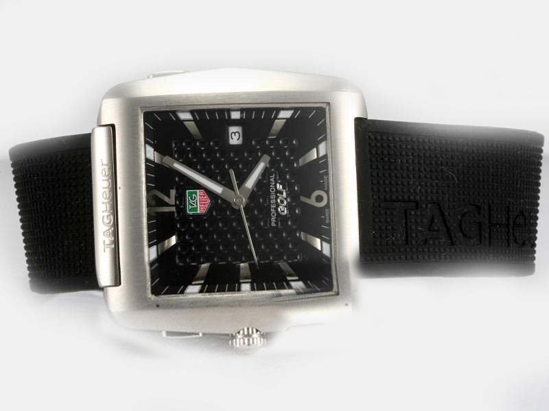 TAG Heuer Golf Watch WAE1111.FT6004 Quartz Rectangle Black Dial Watch watches