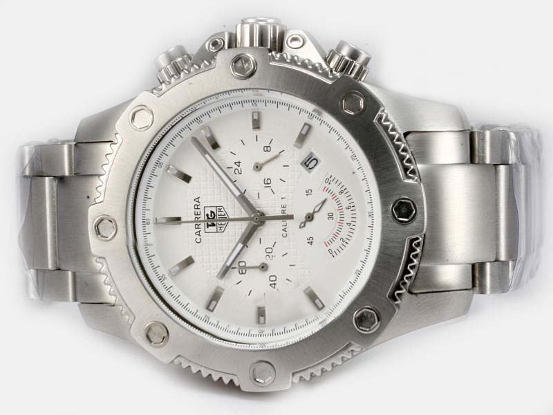 TAG Heuer Link CJF1310.BA0580 Quartz Chronograph White Dial Watch watches