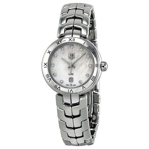 Tag Heuer Link Diamond Mother of Pearl Dial Stainless Steel Ladies Watch WAT1417.BA0954 watches