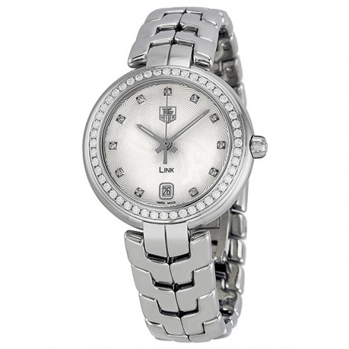Tag Heuer Link Diamond Silver Dial Stainless Steel Ladies Watch WAT1316BA0956 watches