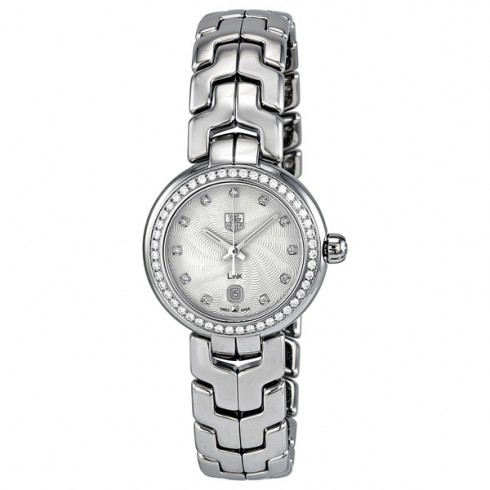 Tag Heuer Link Diamond Silver Guilloche Steel Ladies Watch WAT1414.BA0954 watches