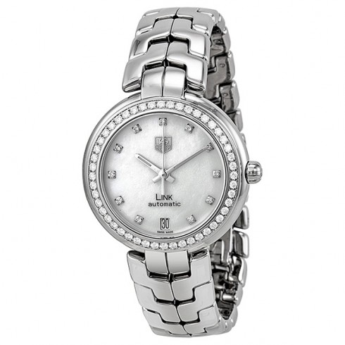 Tag Heuer Link Lady Automatic Diamond Mother of Pearl Dial Stainless Steel Ladies Watch WAT2314.BA0956 watches