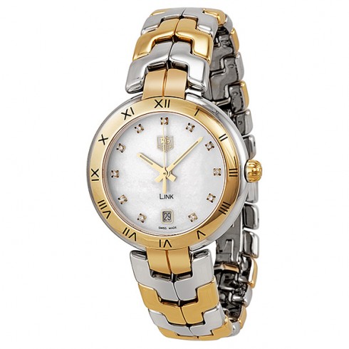 Tag Heuer Link Lady Diamond Mother of Pearl Dial Yellow Gold and Stainless Steel Ladies Watch WAT1351.BB0957 watches