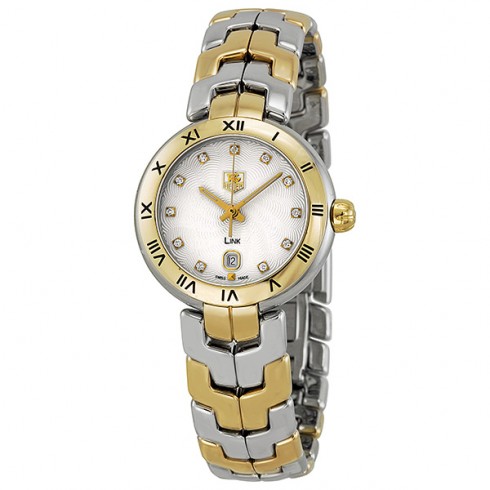 Tag Heuer Link Silver Guilloche Dial Steel and Gold Ladies Watch WAT1450.BB0955 watches