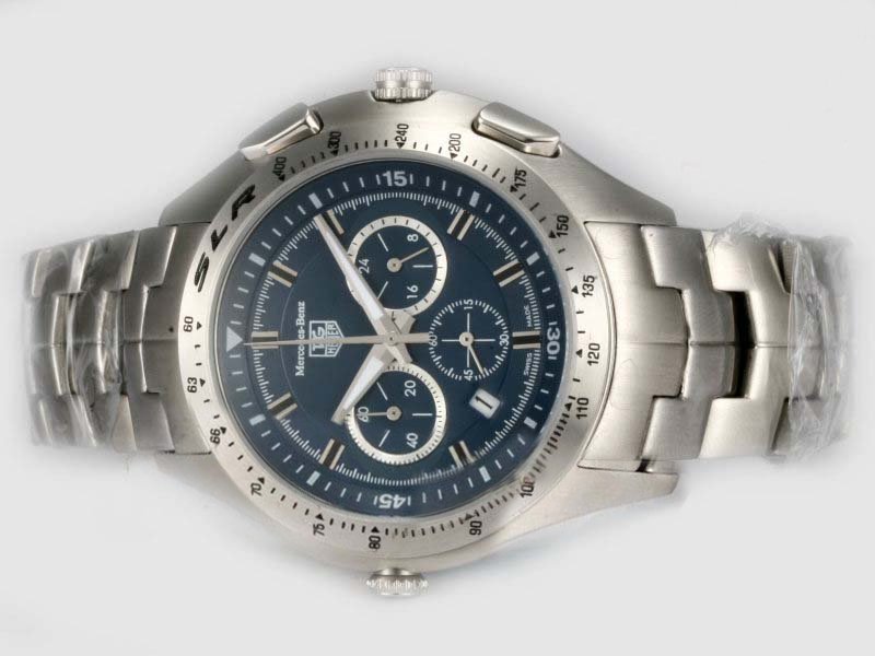 TAG Heuer Mercedes Benz SLR CAG2110.FC6209 Silver Stainless Steel Strap 45.1mm Blue Dial Watch watches