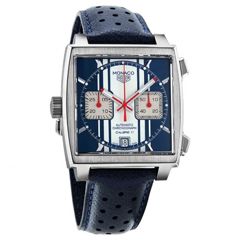 Tag Heuer Monaco Automatic Chronograph Blue and White Dial Men's Watch CAW211DFC6300 watches