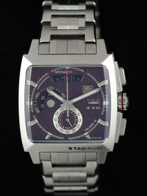 TAG Heuer Monaco CAL2110.FC6257 Silver Stainless Steel Strap Brown Dial 40.5mm Watch watches