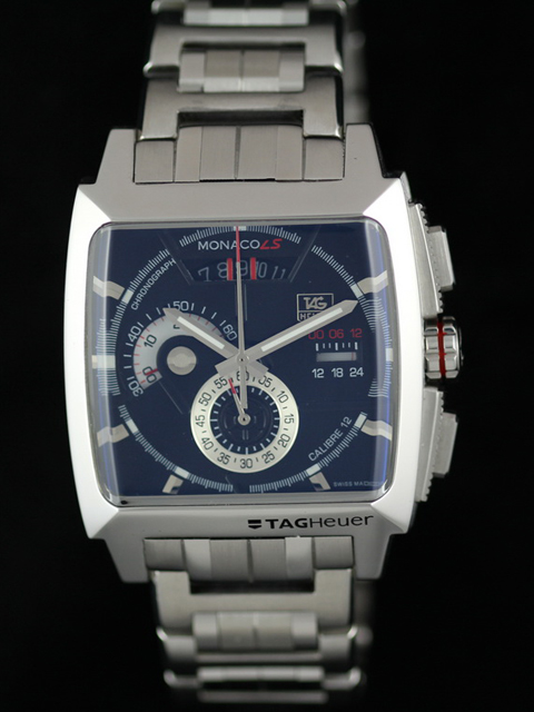 TAG Heuer Monaco CAL2110.FC6257 Stainless Steel Case Square Blue Dial Watch watches