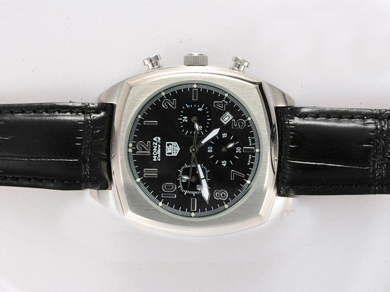 TAG Heuer Monaco CR2113-0 Black Dial 40mm Stainless Steel Case Watch watches
