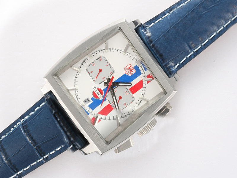 TAG Heuer Monaco Cw211A.fC6228 40x40mm White Dial Quartz Chronograph Watch watches