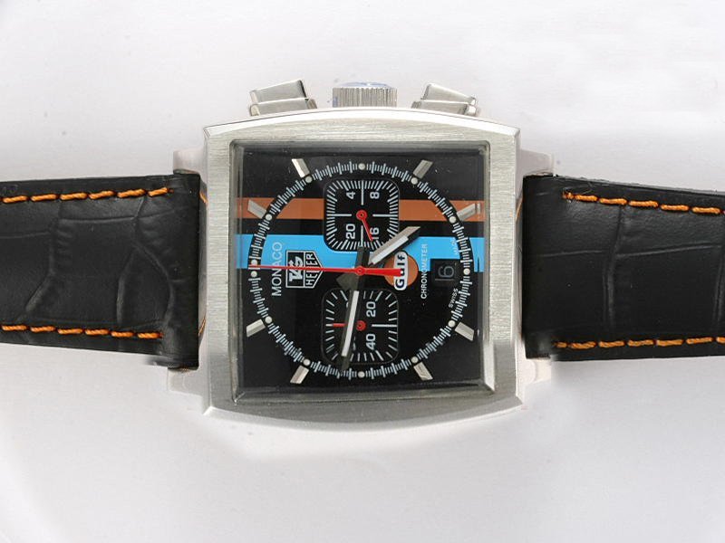 TAG Heuer Monaco Cw211A.fC6228 Multicolor Dial 40x40mm Quartz Chronograph Watch watches