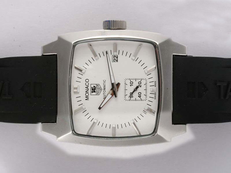 TAG Heuer Monaco Monaco Sixty Nine Automatic White Dial Rectangle Watch watches