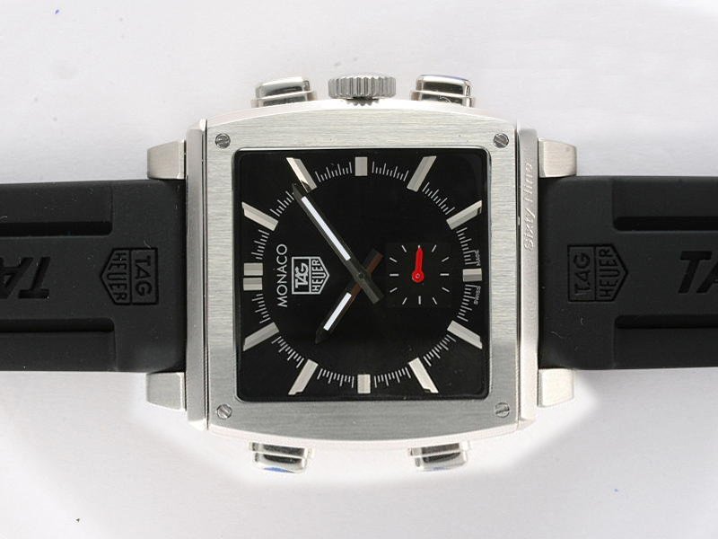 TAG Heuer Monaco Monaco Sixty Nine Quartz Black Dial Rectangle Watch watches