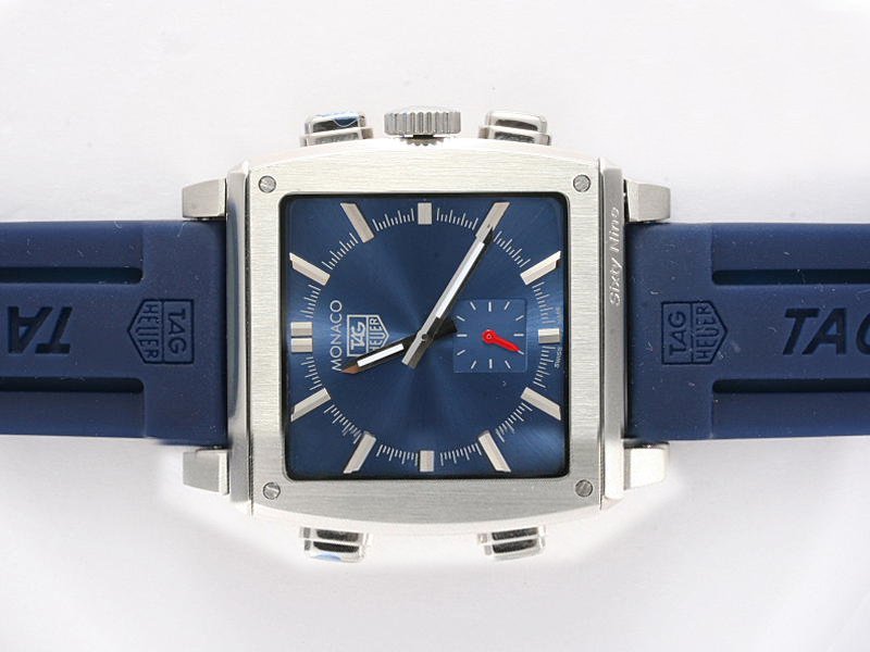 TAG Heuer Monaco Monaco Sixty Nine Quartz Rectangle Blue Dial Watch watches
