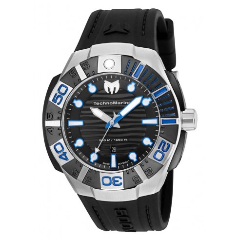 Technomarine Black Reef Black Dial Black Silicone Men's Watch 515011 watches