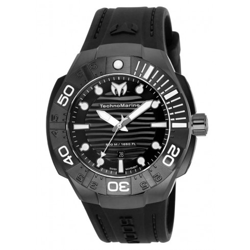 Technomarine Black Reef Black Dial Black Silicone Men's Watch 515012 watches