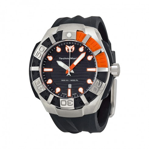 Technomarine Black Reef Black Dial Black Silicone Men's Watch 512001S watches
