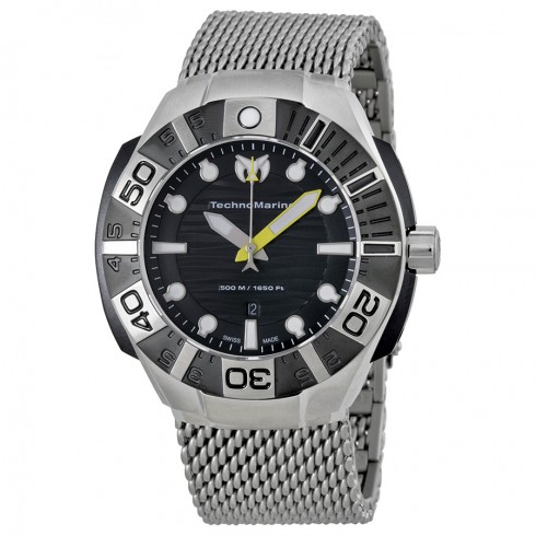 TechnoMarine Black Reef Black Dial Stainless Steel Men's Watch 513004 watches