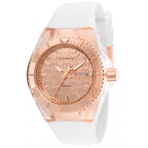 Technomarine Boy Cruise Monogram Rose Dial White Silicone Boys Watch 115001 watches