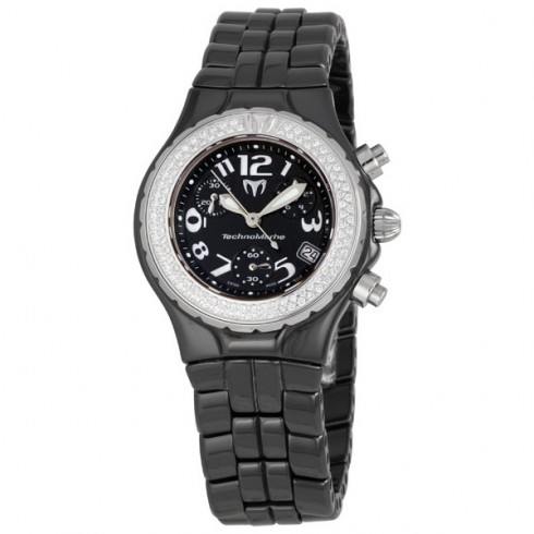 Technomarine Ceramique TechnoLady Chrono Black Ladies Watch DTLCCB02C watches