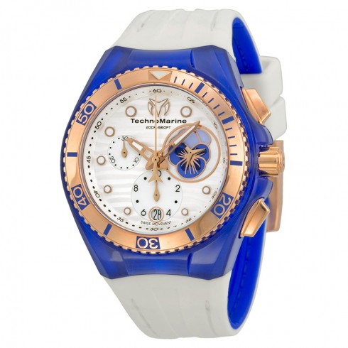 Technomarine Cruise Beach Chronograph White Dial White Silicone Unisex Watch 114005 watches