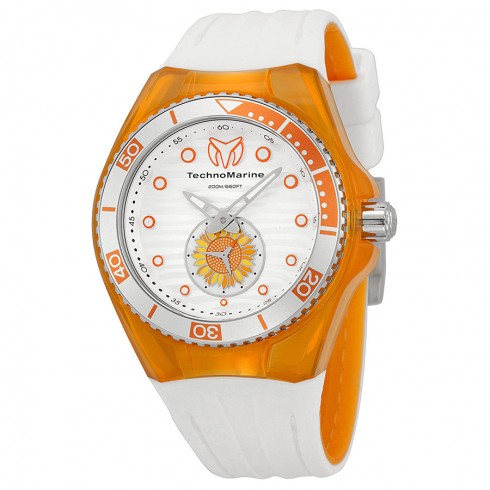 Technomarine Cruise Beach White Waves Dial White Rubber Unisex Watch 113023 watches