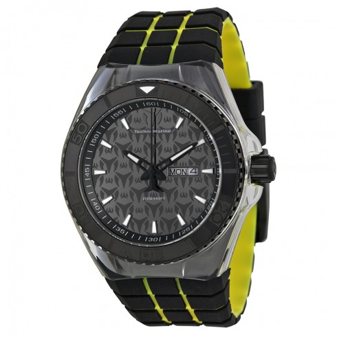Technomarine Cruise Black Dial Black and Yellow Silicone Men's Watch 113037 watches
