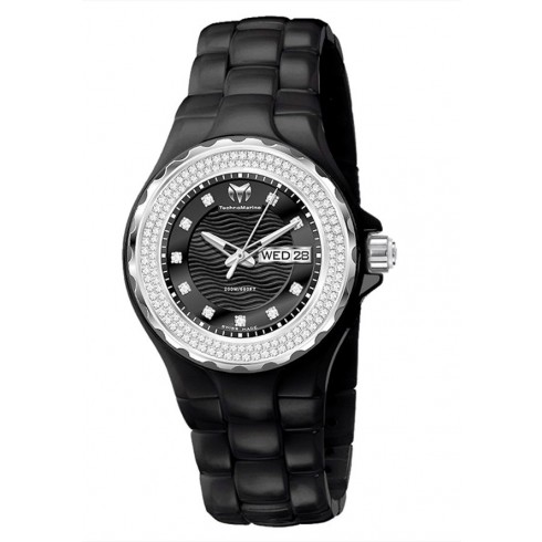 TechnoMarine Cruise Black Dial Black Ceramic Ladies Dress Watch 111054 watches