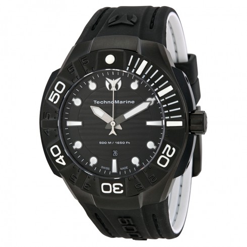 TechnoMarine Cruise Black Dial Black Silicone Unisex Watch 513003 watches