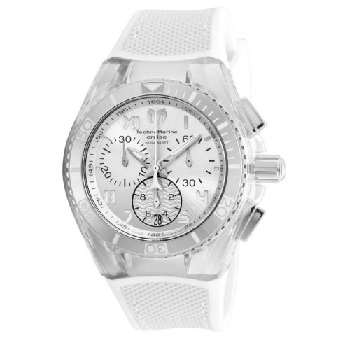 Technomarine Cruise California Antique Silver Dial White Silicone Cream Canvas Unisex Watch 115017 watches
