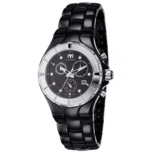 TechnoMarine Cruise Chronograph Black Dial Black Ceramic Ladies Watch 110029C watches