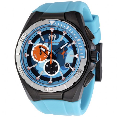 TechnoMarine Cruise Chronograph Blue Camouflage Dial Men's Watch 110071 watches