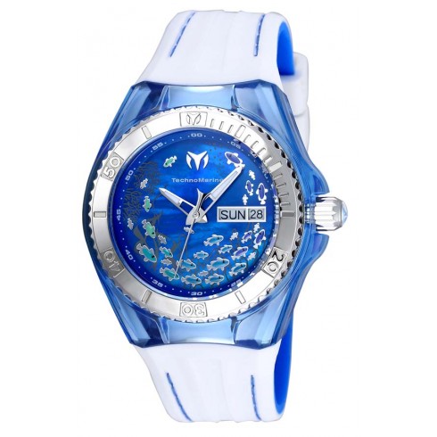 Technomarine Cruise Dream Blue Mother of Pearl Dial White Silicone Ladies Watch 115116 watches