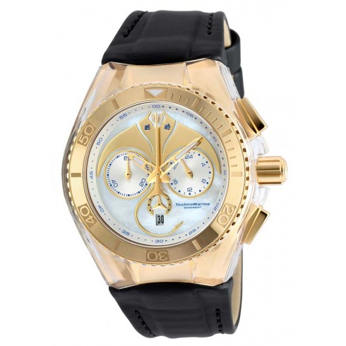 Technomarine Cruise Dream Chronograph Mother of Pearl Dial Black Silicone Unisex Watch 115007 watches
