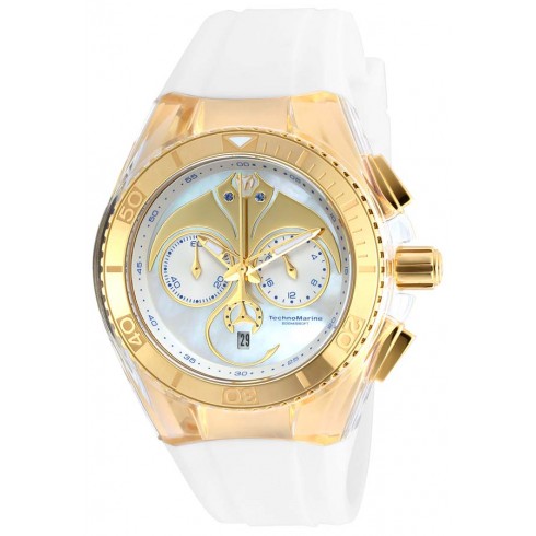 Technomarine Cruise Dream Chronograph White Dial White Silicone Unisex Watch 115004 watches