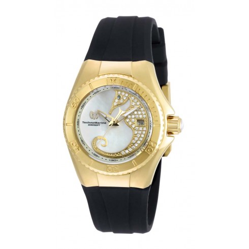 Technomarine Cruise Dream Mother of Pearl Black Silicone Ladies Watch 115207 watches