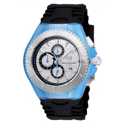 Technomarine Cruise JellyFish Silver Dial Black Silicone Men's Watch 115192 watches