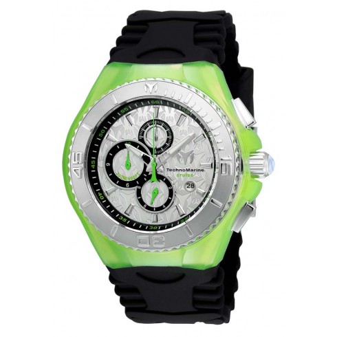 Technomarine Cruise JellyFish Silver Dial Black Silicone Men's Watch 115193 watches