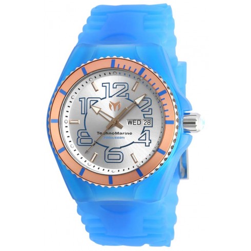 Technomarine Cruise JellyFish Silver Dial Blue Silicone Men's Watch 115146 watches