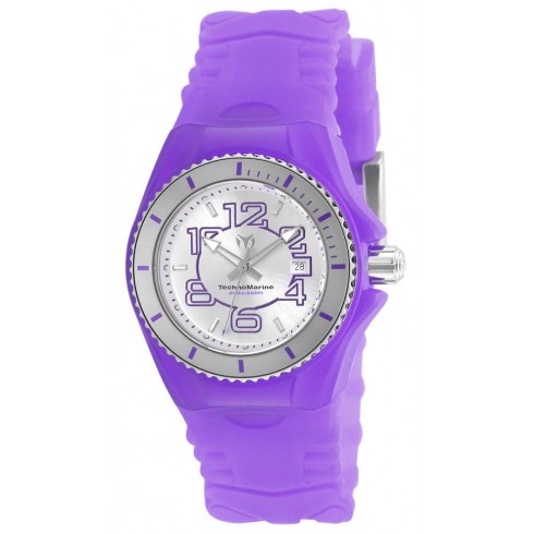 Technomarine Cruise JellyFish Silver Dial Purple Silicone Ladies Watch 115128 watches