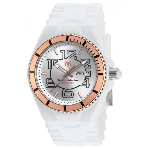 Technomarine Cruise JellyFish Silver Dial White Silicone Men's Watch 115145 watches