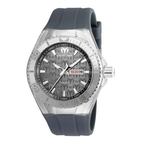 Technomarine Cruise Monogram Grey Dial Grey Silicone Men's Watch 115062 watches